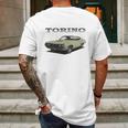 1970 Ford Torino Cream Mens Back Print T-shirt Gifts for Men