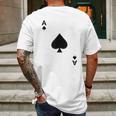 Ace Of Spades Blackjack Cards Poker Mens Back Print T-shirt Gifts for Men