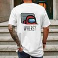 Among Us Where Mens Back Print T-shirt Gifts for Men