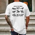 Asses The World Mens Back Print T-shirt Gifts for Men