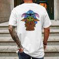 Baby Yoda And Baby Stitch Mens Back Print T-shirt Gifts for Men