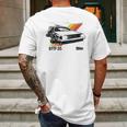 Back To The Future 35Th Retro Stripe Delorean Mens Back Print T-shirt Gifts for Men