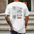 Back To The Future Delorean Blueprint Mens Back Print T-shirt Gifts for Men