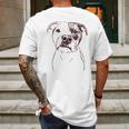 Bare Dexter The Pitbull Dog Triblend Mens Back Print T-shirt Gifts for Men