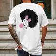 Black Girl With Bubble Gum Mens Back Print T-shirt Gifts for Men