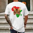 Black History Month African Map Somali Gift For Pet Lovers Proud Black Mens Back Print T-shirt Gifts for Men