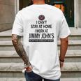 I Cant Stay At Home I Work At Jimmy Johns We Fight Shirt Mens Back Print T-shirt Gifts for Men