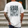 Cash Hank Willie And Waylon Country Girl Mens Back Print T-shirt Gifts for Men