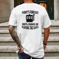 Cass Gambling Forecast Mens Back Print T-shirt Gifts for Men