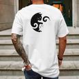 Cats Rule Simple Yin Yang Animal Graphic Mens Back Print T-shirt Gifts for Men