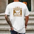 I Am A Certified Tit Puller Funny Gift For Cow Lover Mens Back Print T-shirt Gifts for Men