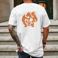 Charmander Evolution Mens Back Print T-shirt Gifts for Men