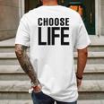 Choose Life Retro 80S Mens Back Print T-shirt Gifts for Men