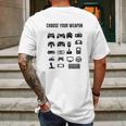 Choose Your Weapon Controller Gamer Mens Back Print T-shirt Gifts for Men