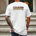 Columbia Area Code Vintage Retro Mens Back Print T-shirt Gifts for Men