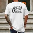 Comical Save A Fuse Blow An Electrician Mens Back Print T-shirt Gifts for Men