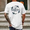 Costa Del Mar Ocearch Circle Shark Mens Back Print T-shirt Gifts for Men