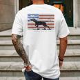 Country Life Outfitters Pointer Dog Americaan Flag Mens Back Print T-shirt Gifts for Men