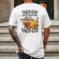 Cute Cat Tacocat Spelled Backwards Is Taco Cat Mens Back Print T-shirt Gifts for Men