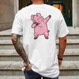 Dabbing Pig Funny Piggy Farm Farmer Pig Dab Dance Mens Back Print T-shirt Gifts for Men