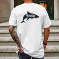 Daddy Shark Cool Best Dad Mens Back Print T-shirt Gifts for Men