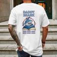 Daddy Shark Reading Book Mens Back Print T-shirt Gifts for Men