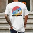 Daddy Shark With Sunglasses And Vintage Sunset Mens Back Print T-shirt Gifts for Men