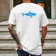 Mens Daddy Shark Short Sleeve Top Mens Back Print T-shirt Gifts for Men