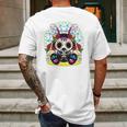 Day Of The Dead Dia De Los Muertos Bunny Sugar Skull Mens Back Print T-shirt Gifts for Men