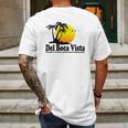 Del Boca Vista Retro Beach Mens Back Print T-shirt Gifts for Men