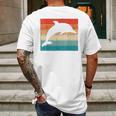 Dolphin Retro Vintage Mens Back Print T-shirt Gifts for Men