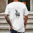 Don Quixote De La Mancha Y Sancho Mens Back Print T-shirt Gifts for Men