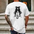 Don Quixote And Sancho Vs Monster Windmill Mens Back Print T-shirt Gifts for Men