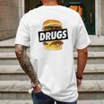 Drugs Burger Hoodie Mens Back Print T-shirt Gifts for Men