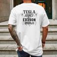 Edison Tesla Mens Back Print T-shirt Gifts for Men