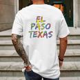 El Paso Gifts For Texans Colorful Texas City Mens Back Print T-shirt Gifts for Men