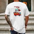 Ems Fire Truck Ambulance Rescue Helicopter Mens Back Print T-shirt Gifts for Men