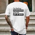 I Am Feeling Super Sonic Give Me Gin And Tonic Mens Back Print T-shirt Gifts for Men