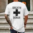 Funny Donor Humour Orgasim Donor Mens Back Print T-shirt Gifts for Men