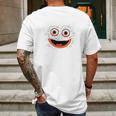 Funny Gritty Mascot Face Mens Back Print T-shirt Gifts for Men