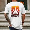 Funny Marijuana For Men Blaze It 420 Gift Mens Back Print T-shirt Gifts for Men