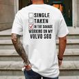 In The Garage Working On My Volvo S60 Mens Back Print T-shirt Gifts for Men