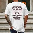 Some Girls Like Diamonds And Pretty Rings I Like Camo Shooting Mens Back Print T-shirt Gifts for Men