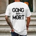 Gong Est Mort Mens Back Print T-shirt Gifts for Men