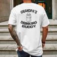 Grandpa Drinking Buddy Baby One Piece Mens Back Print T-shirt Gifts for Men