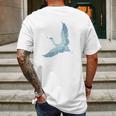 Great Blue Flying Heron Mens Back Print T-shirt Gifts for Men