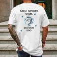 Great Grandpa Gift Shark Doo Doo Doo Mens Back Print T-shirt Gifts for Men