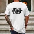 Half Right Face Mens Back Print T-shirt Gifts for Men