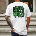 Happy 420 Day Funny 420 Weed Marijuana Mens Back Print T-shirt Gifts for Men