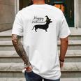 Happy Halloweenie Dachshund Wiener Dog Halloween Tee Mens Back Print T-shirt Gifts for Men